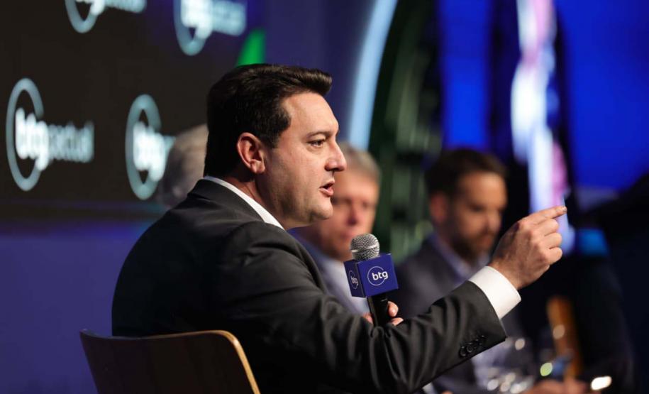 Ratinho Junior destaca bons resultados da economia no AgroForum do BTG Pactual