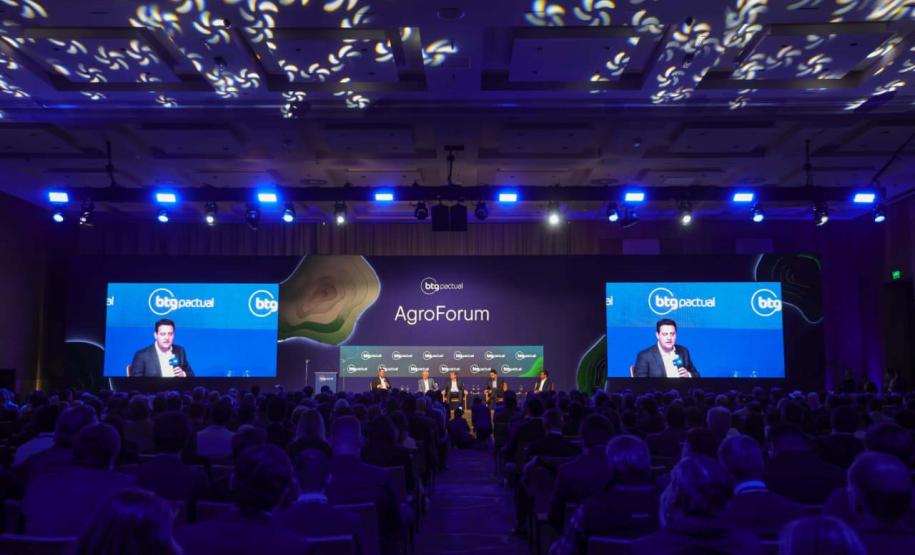 Ratinho Junior destaca bons resultados da economia no AgroForum do BTG Pactual