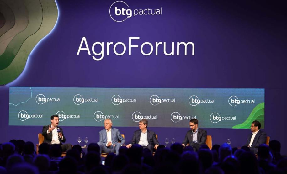 Ratinho Junior destaca bons resultados da economia no AgroForum do BTG Pactual