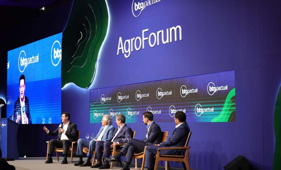 Ratinho Junior destaca bons resultados da economia no AgroForum do BTG Pactual