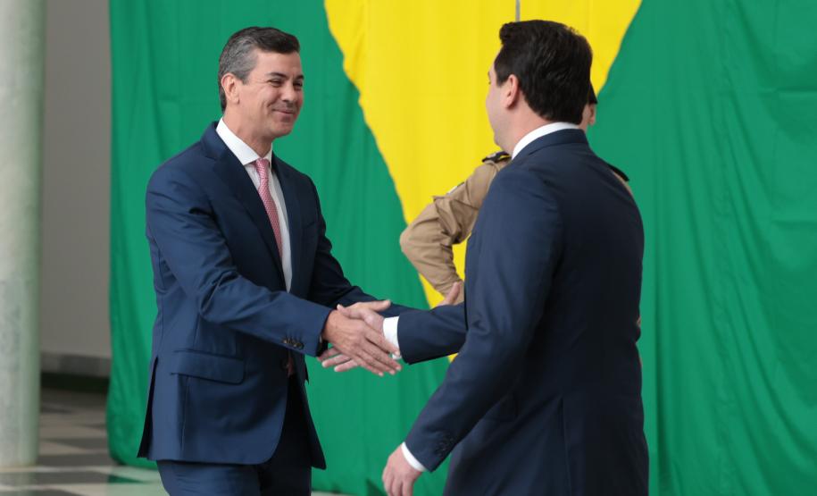 Ratinho Junior recebe Santiago Peña para debater novas oportunidades entre Paraná e Paraguai