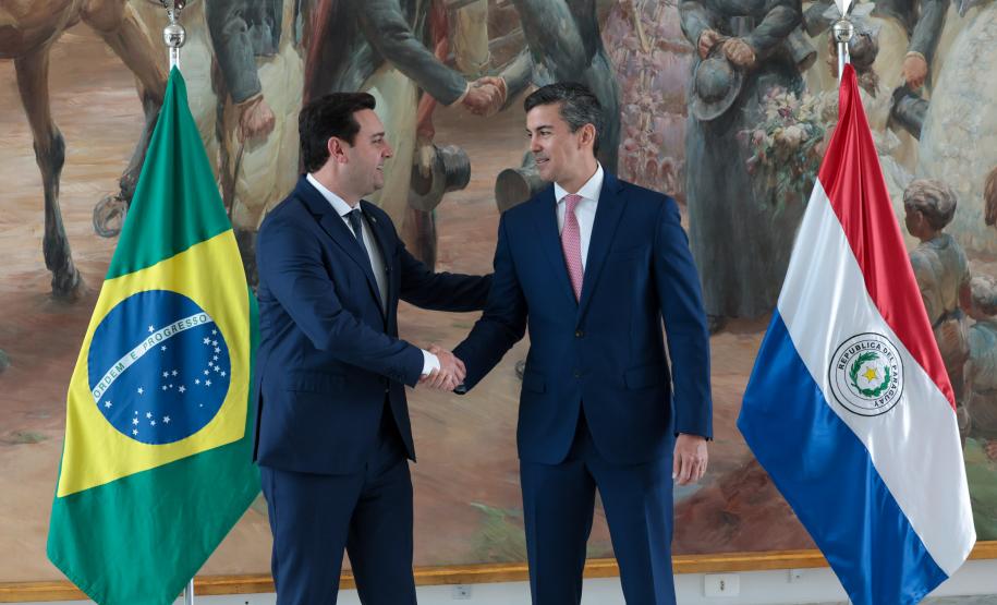 Ratinho Junior recebe Santiago Peña para debater novas oportunidades entre Paraná e Paraguai