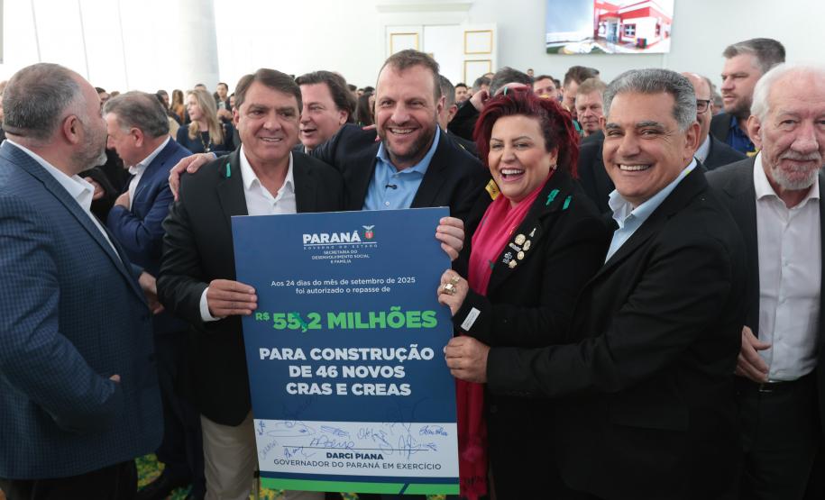 O governador em exercício Darci Piana autoriza nesta quarta-feira (24), o repasse de 55 milhões para a construção de 46 novos CRAS e CREAS
