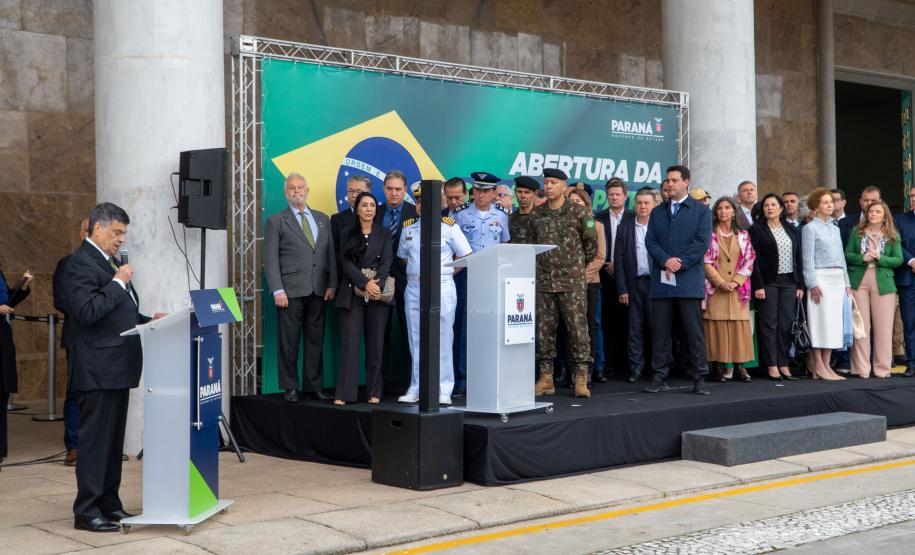 Cerimônia no Palácio Iguaçu celebra a independência e o início da Semana da Pátria