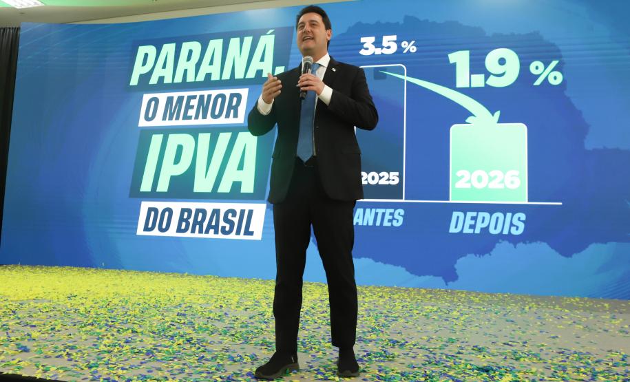 Ratinho Junior sanciona lei que reduz IPVA no Paraná e garante menor alíquota do Brasil