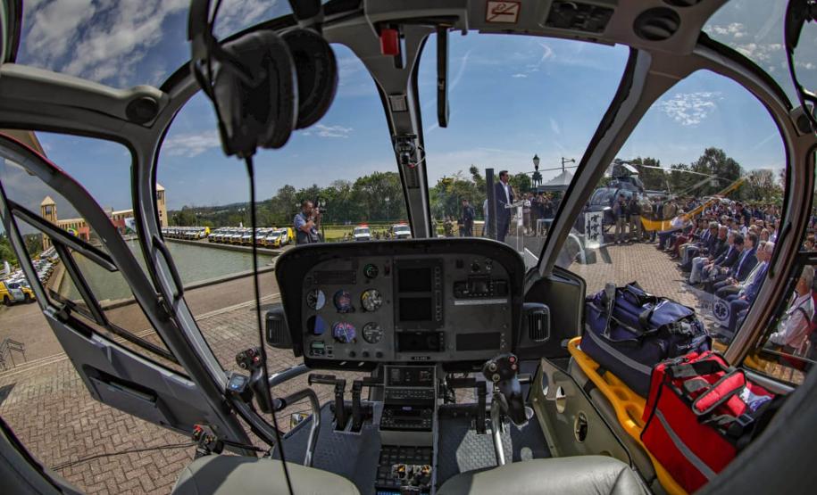 Com cinco novos helicópteros, Paraná tem a maior frota aérea da história da segurança pública