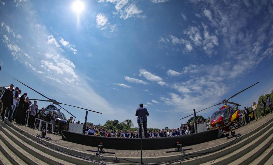 Com cinco novos helicópteros, Paraná tem a maior frota aérea da história da segurança pública