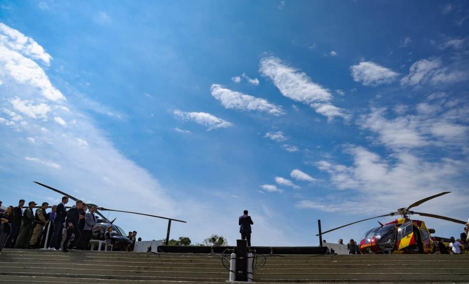 Com cinco novos helicópteros, Paraná tem a maior frota aérea da história da segurança pública