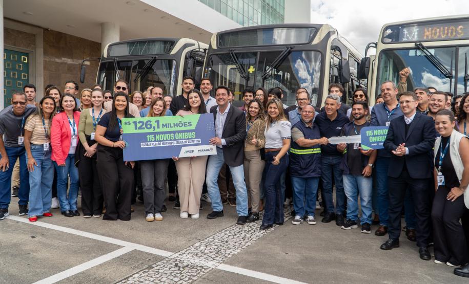 Cidades da Região Metropolitana de Curitiba ganham 115 novos ônibus para transporte coletivo