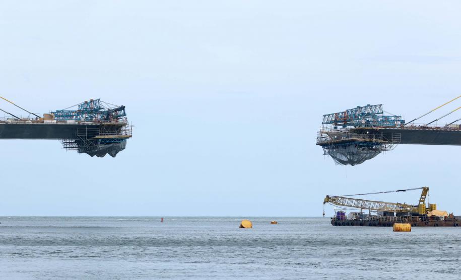 Ponte de Guaratuba chega a 80% de execução e obras seguem em ritmo acelerado