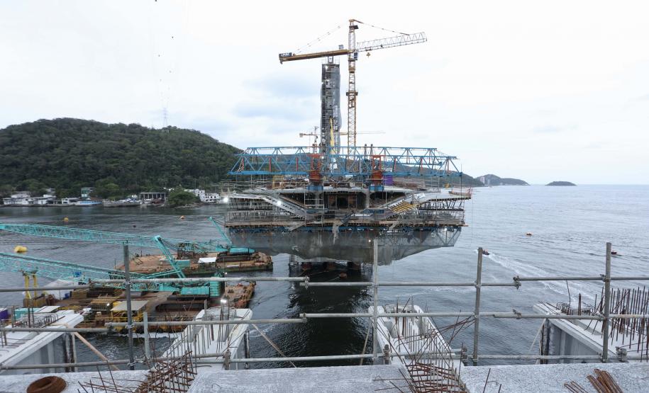 Ponte de Guaratuba chega a 80% de execução e obras seguem em ritmo acelerado