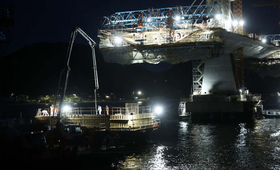 Ponte de Guaratuba chega a 80% de execução e obras seguem em ritmo acelerado