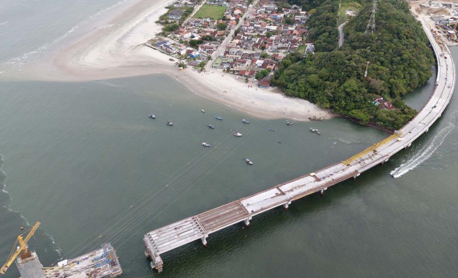 Ponte de Guaratuba chega a 80% de execução e obras seguem em ritmo acelerado