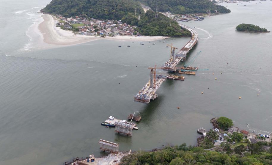 Ponte de Guaratuba chega a 80% de execução e obras seguem em ritmo acelerado