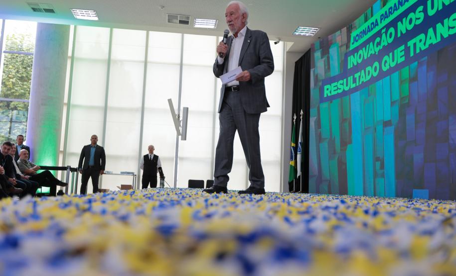 O vice-governador Darci Piana participa nesta segunda-feira (9) do lançamento da Jornada Paraná IBID 2030. Foto: Geraldo Bubniak/AEN