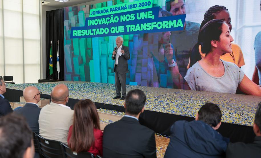 O vice-governador Darci Piana participa nesta segunda-feira (9) do lançamento da Jornada Paraná IBID 2030. Foto: Geraldo Bubniak/AEN