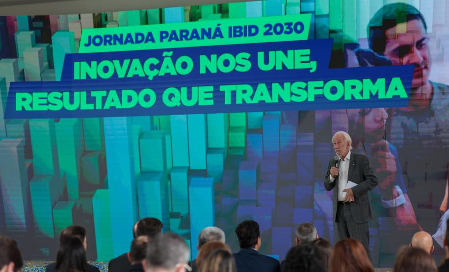 O vice-governador Darci Piana participa nesta segunda-feira (9) do lançamento da Jornada Paraná IBID 2030. Foto: Geraldo Bubniak/AEN