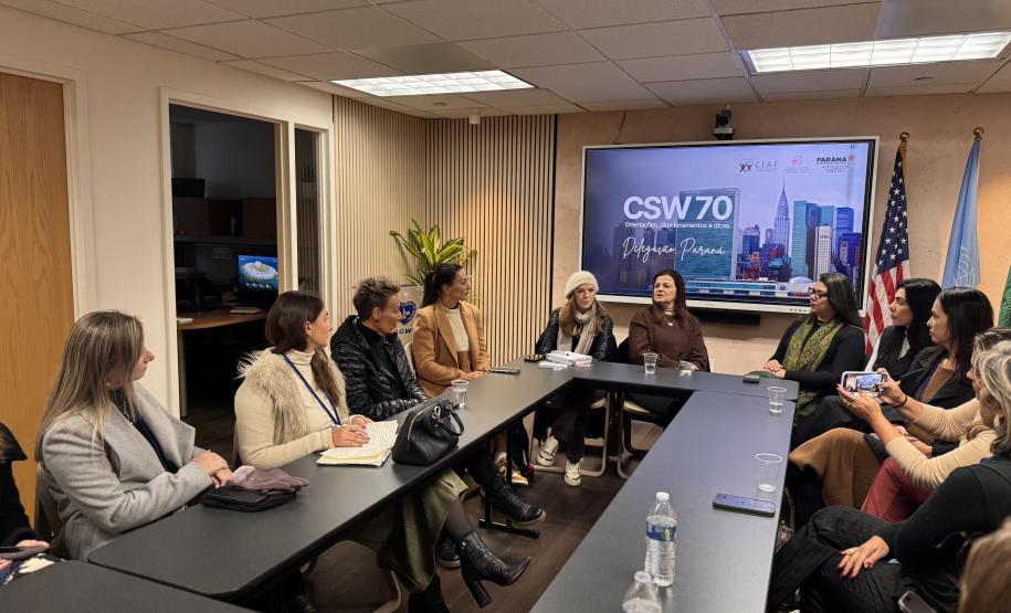 Paraná fortalece cooperação internacional e encerra participação na CSW70 com agenda de políticas públicas para mulheres