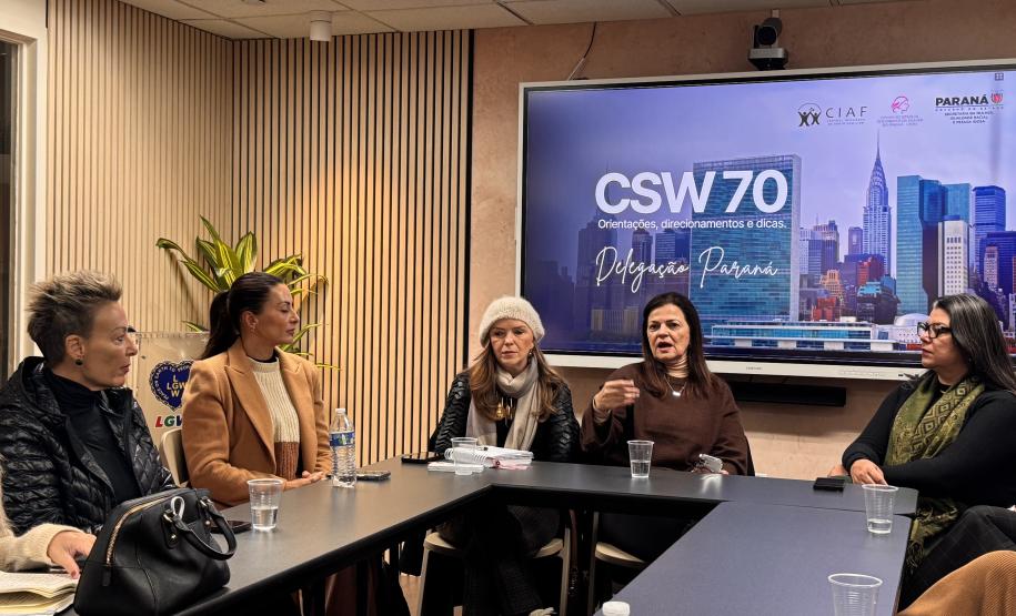 Paraná fortalece cooperação internacional e encerra participação na CSW70 com agenda de políticas públicas para mulheres