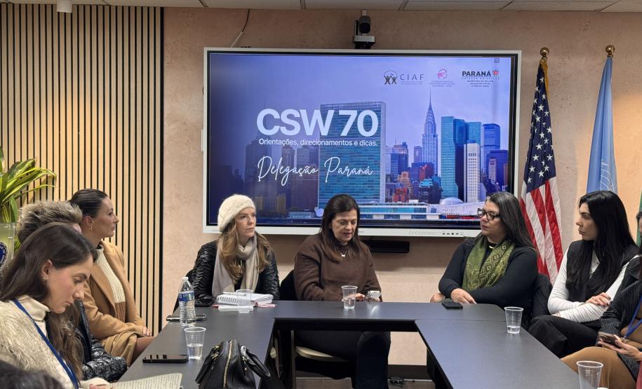 Paraná fortalece cooperação internacional e encerra participação na CSW70 com agenda de políticas públicas para mulheres