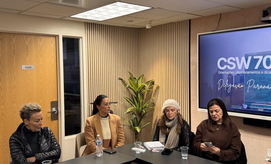 Paraná fortalece cooperação internacional e encerra participação na CSW70 com agenda de políticas públicas para mulheres