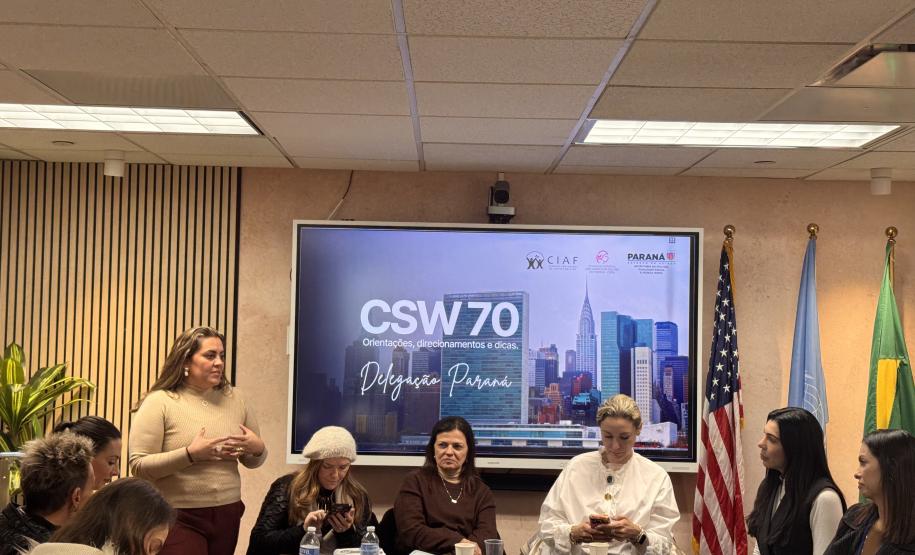 Paraná fortalece cooperação internacional e encerra participação na CSW70 com agenda de políticas públicas para mulheres