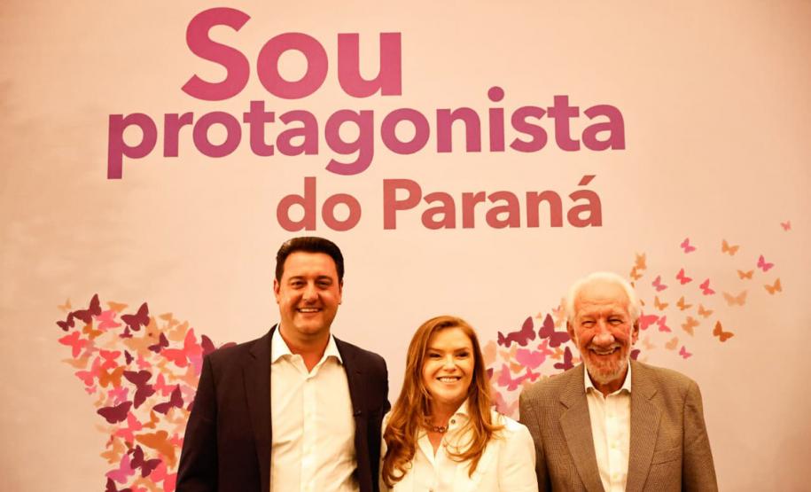 Governador Carlos Massa Ratinho Júnior participou nesta terça-feira (3) do evento Paraná Unido pelas Mulheres - As Protagonistas, no Teatro Guaíra.