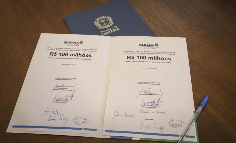 Governo do Estado assina convênio para construção do novo Hospital Bairro Novo, em Curitiba