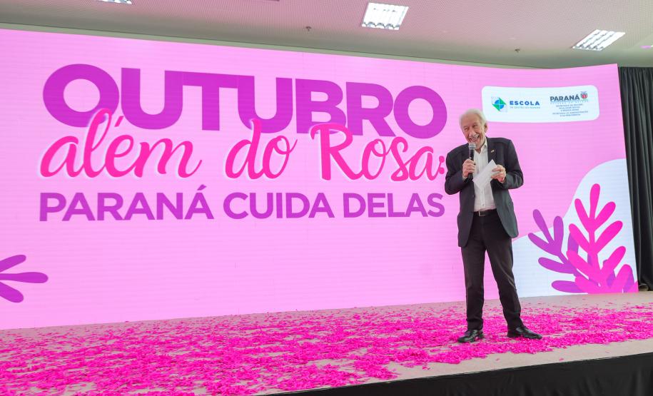 O governador Darci Piana participa nesta quarta-feira (28) do Lançamento do projeto "Paraná Cuida Delas" da Secretaria de Estado da Mulher, Igualdade Racial e Pessoa Idosa do Paraná.
