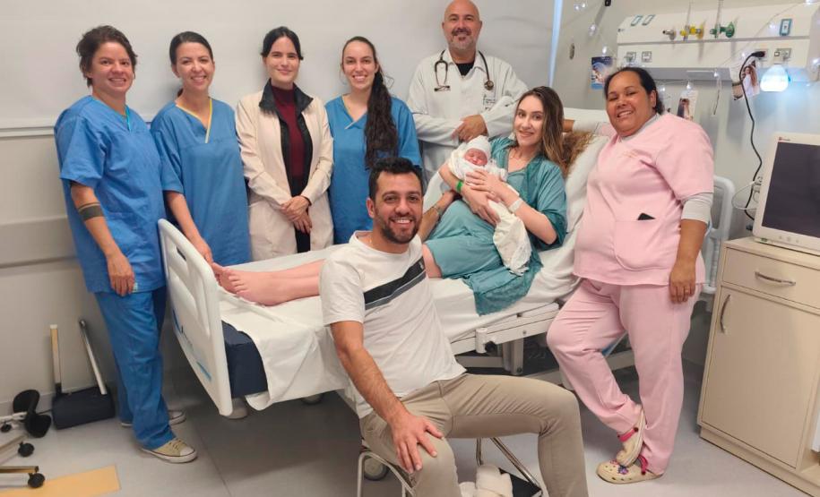 Felipe é o primeiro bebê a nascer na nova maternidade do Hospital Regional de Ivaiporã