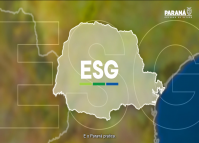 Estado do Paraná destacado com o escrito ESG